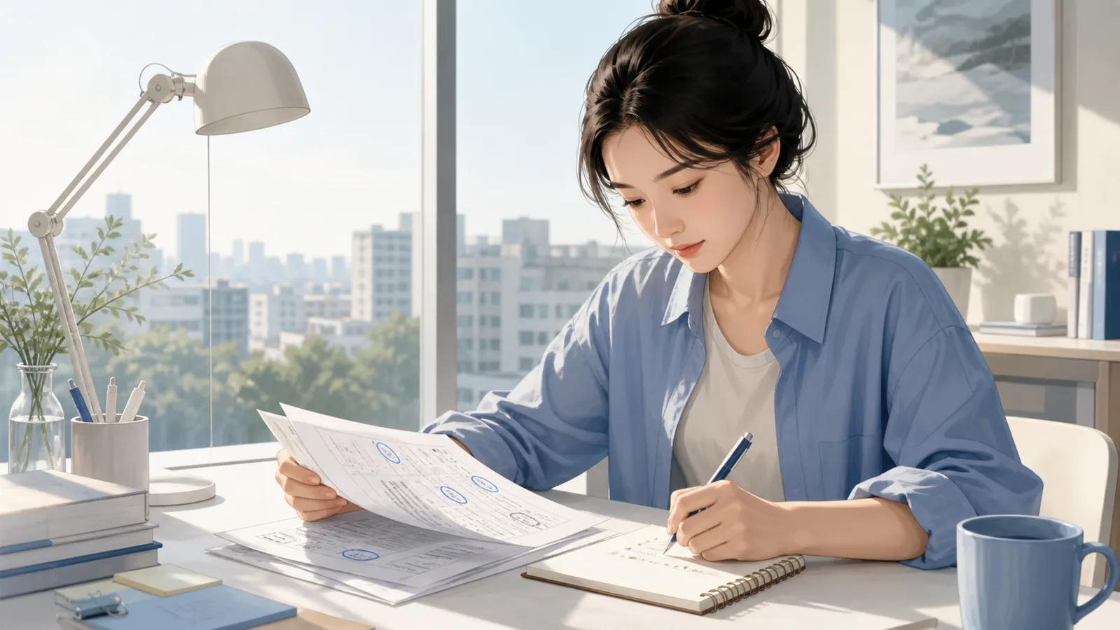 반복해 틀린 문제를 골라내 다음 학습 계획을 적는 사람