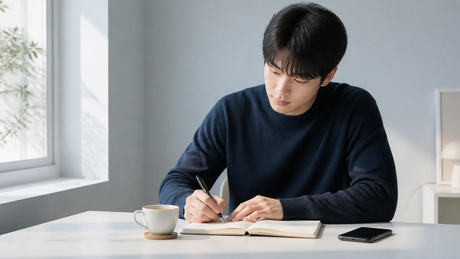 관계를 확인하기 전 사실과 해석을 노트에 정리하는 사람